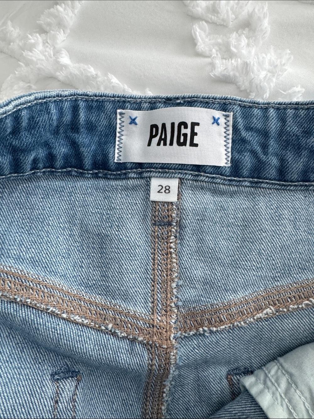 PAIGE Light Blue Wide-Leg Flare Jeans - Picture 3 of 5